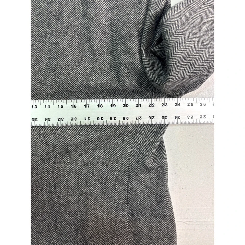 vtg Herringbone Tweed black white 46L lambswool blazer jacket sport suit‎ coat